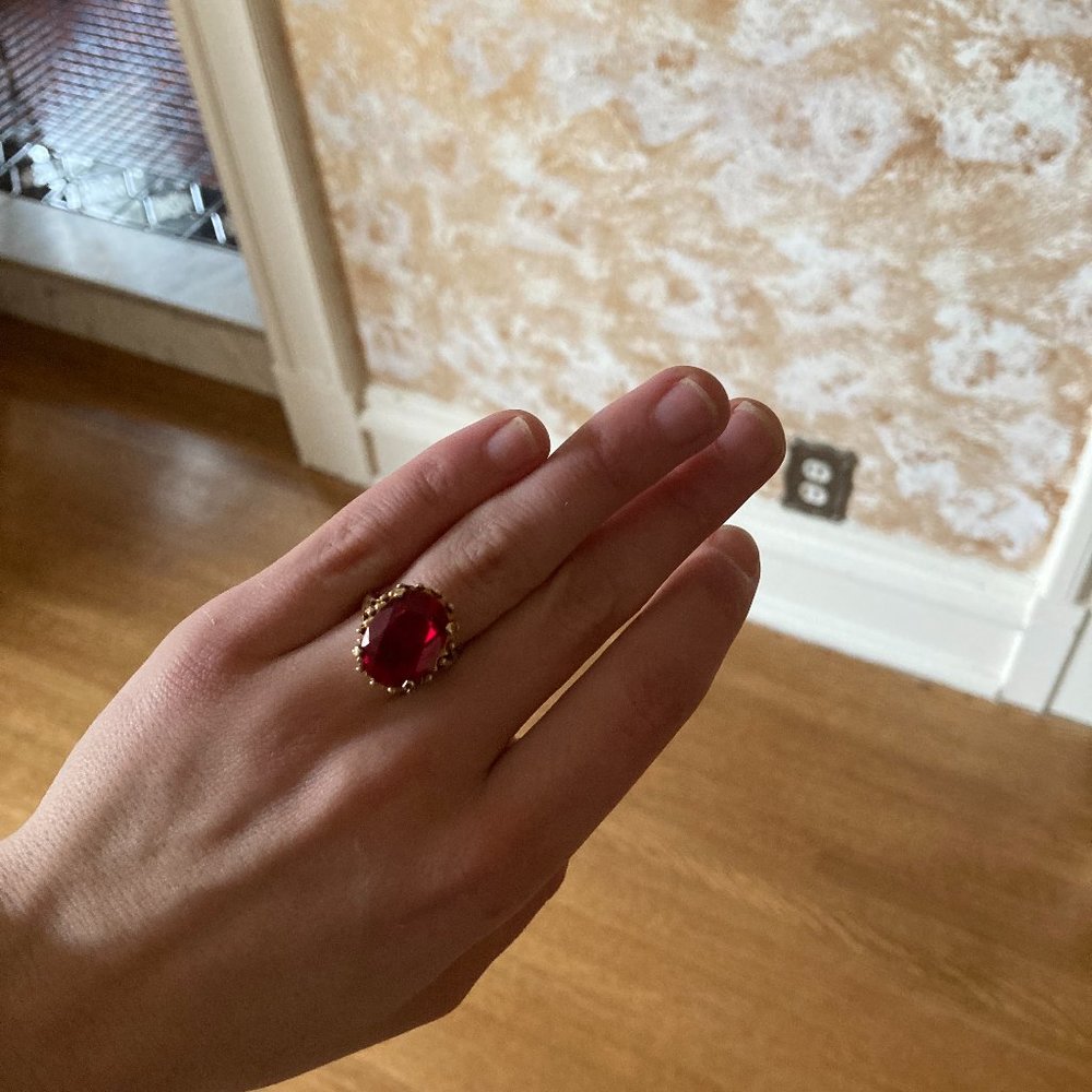Vintage ruby ring, 10k gold